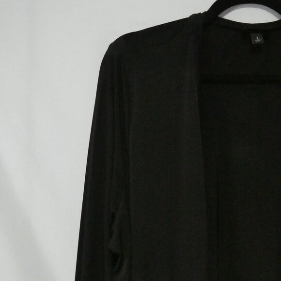 TORRID | size 2 | Black Full Length Long Sleeve Lightweight Open Front Cardigan - Picture 3 of 14
